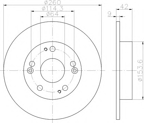 HELLA-PAGID Hátsó féktárcsa 8DD355114-321