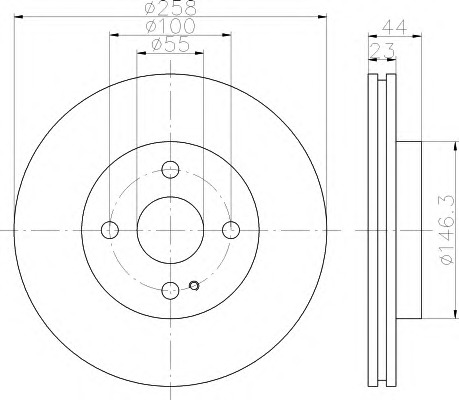 HELLA-PAGID Első féktárcsa 8DD355114-541