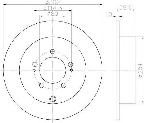 HELLA-PAGID Hátsó féktárcsa 8DD355114-561