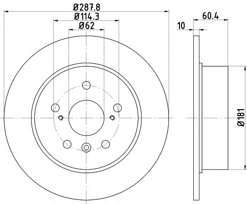 HELLA-PAGID Féktárcsa, mind 8DD355115-241