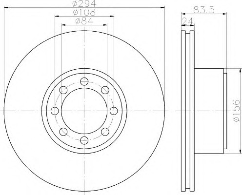 HELLA-PAGID Hátsó féktárcsa 8DD355117-491