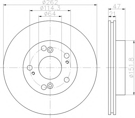 HELLA-PAGID Féktárcsa, mind 8DD355115-331