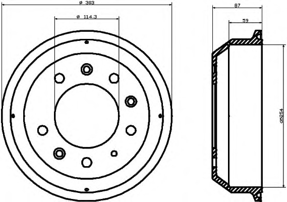 HELLA-PAGID Fékdob 8DT355300-771