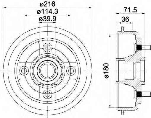 HELLA-PAGID Fékdob 8DT355300-851