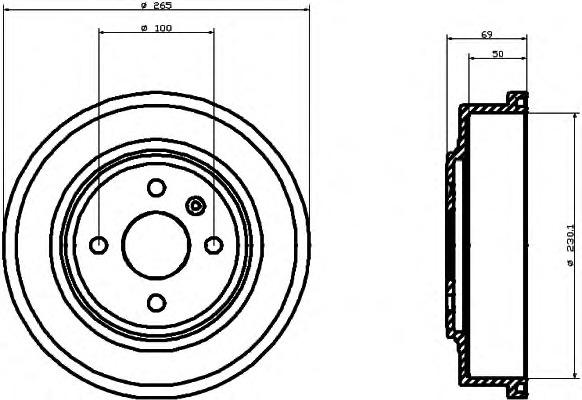 HELLA-PAGID Fékdob 8DT355300-921