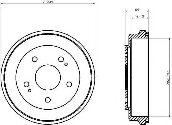 HELLA-PAGID Fékdob 8DT355300-941