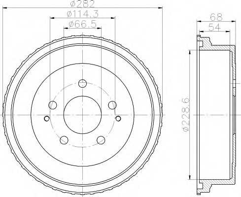 HELLA-PAGID Fékdob 8DT355301-131