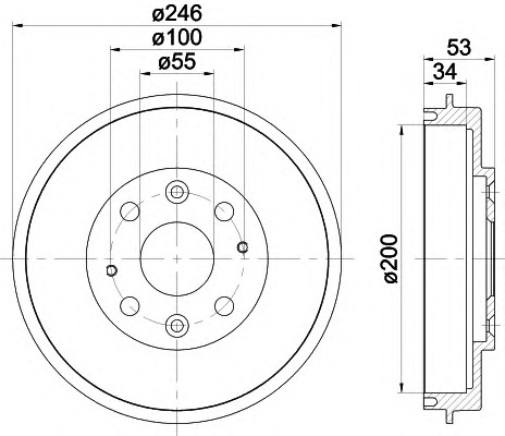 HELLA-PAGID Fékdob 8DT355301-441