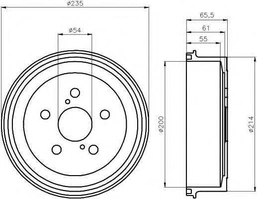 HELLA-PAGID Fékdob 8DT355301-511