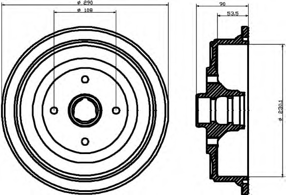 HELLA-PAGID Fékdob 8DT355301-521