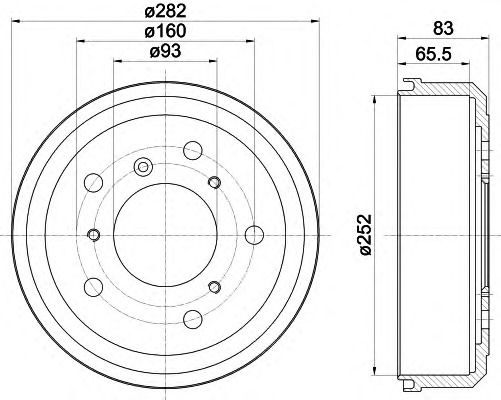 HELLA-PAGID Fékdob 8DT355301-651