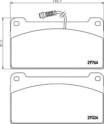 HELLA-PAGID Első fékbetét 8DB355005-441