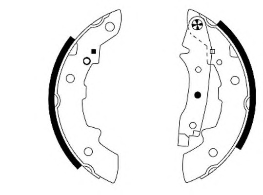 HELLA-PAGID Fékpofa 8DB355000-051