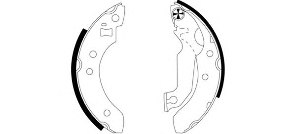 HELLA-PAGID Fékpofa 8DB355000-601