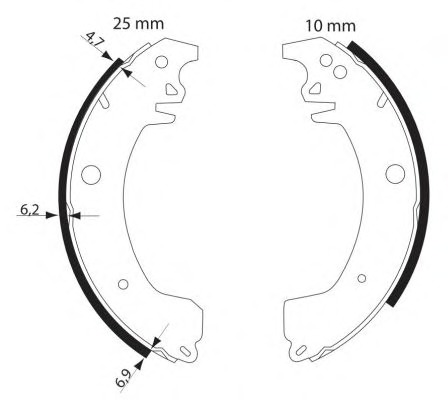 HELLA-PAGID Fékpofa 8DB355002-871