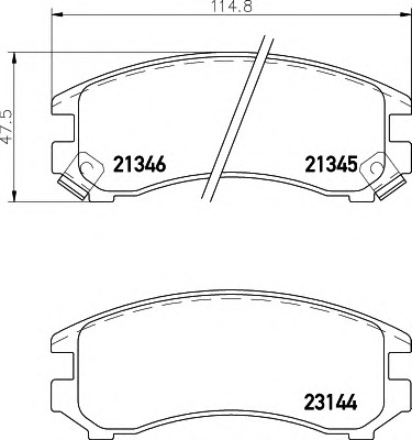 HELLA-PAGID Első fékbetét 8DB355005-681