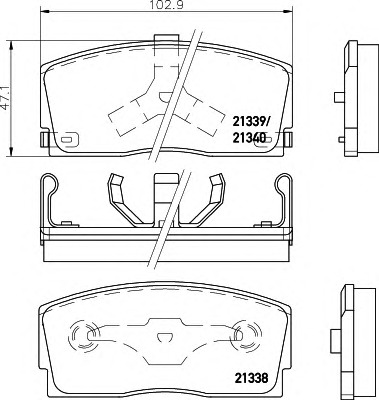 HELLA-PAGID Első fékbetét 8DB355005-721