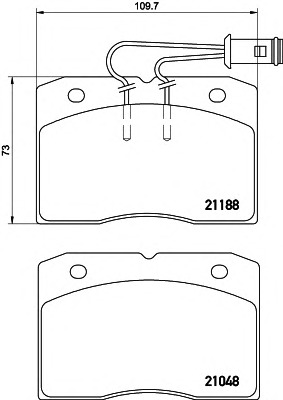 HELLA-PAGID Első fékbetét 8DB355005-751