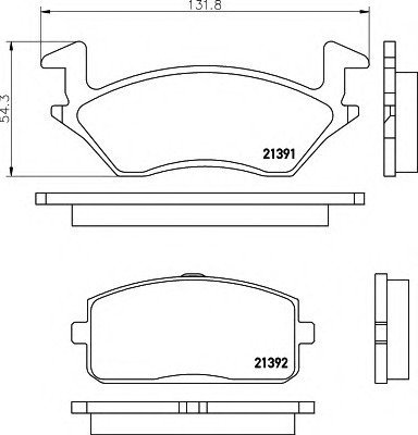 HELLA-PAGID Első fékbetét 8DB355005-811