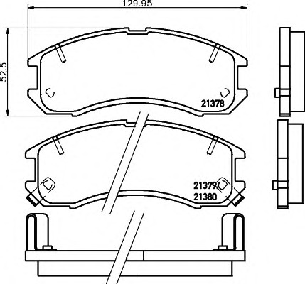 HELLA-PAGID Első fékbetét 8DB355005-821