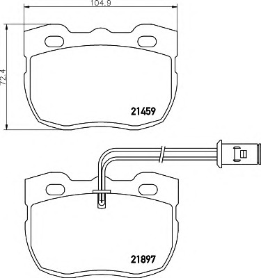 HELLA-PAGID Első fékbetét 8DB355005-841