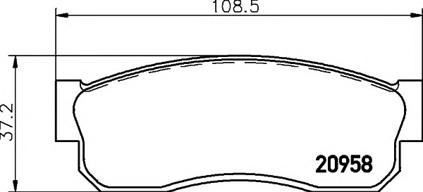 HELLA-PAGID Első fékbetét 8DB355006-081