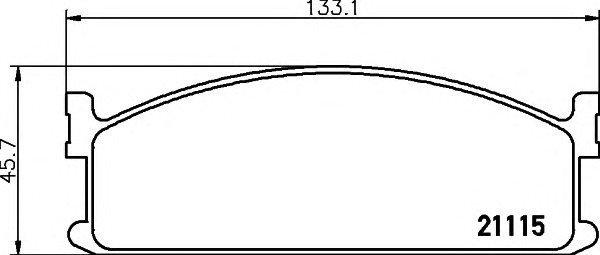 HELLA-PAGID Első fékbetét 8DB355006-131