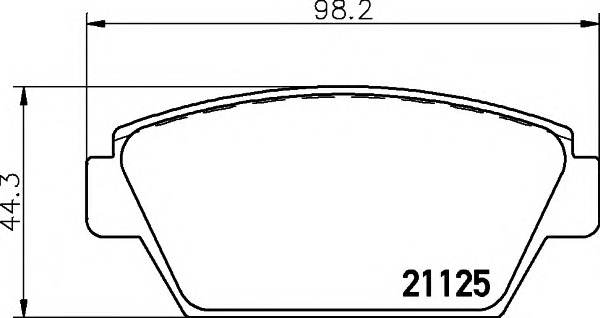 HELLA-PAGID Hátsó fékbetét 8DB355006-231