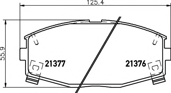 HELLA-PAGID Első fékbetét 8DB355006-241