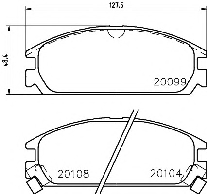 HELLA-PAGID Első fékbetét 8DB355006-261