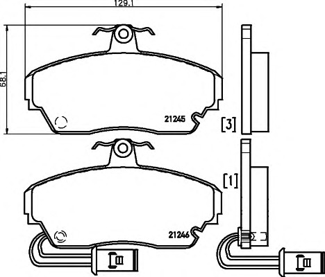 HELLA-PAGID Első fékbetét 8DB355006-291