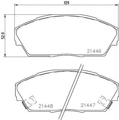 HELLA-PAGID Első fékbetét 8DB355006-301