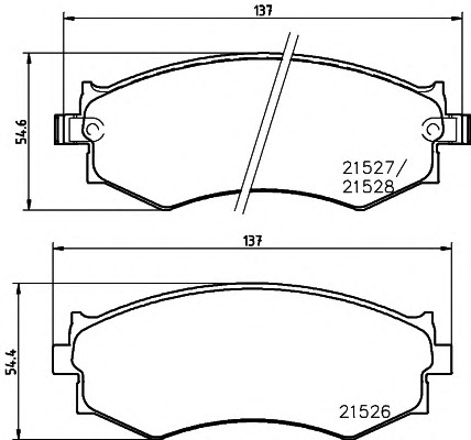 HELLA-PAGID Első fékbetét 8DB355006-421