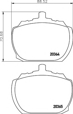 HELLA-PAGID Első fékbetét 8DB355007-091