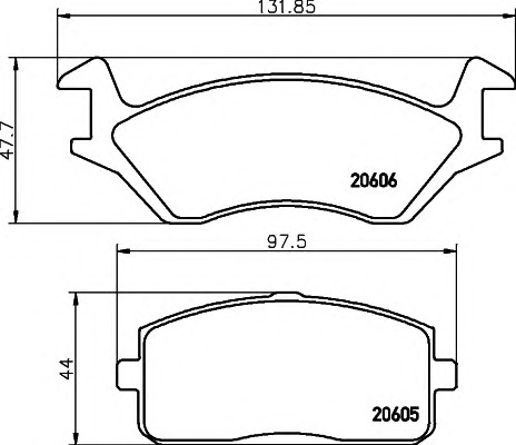 HELLA-PAGID Első fékbetét 8DB355007-231