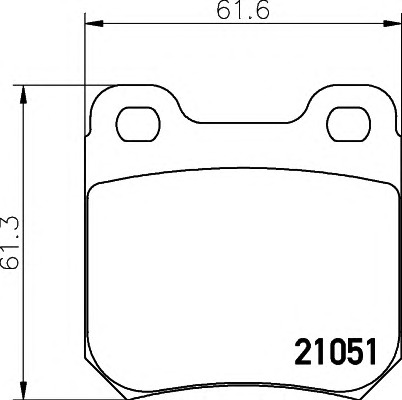 HELLA-PAGID Hátsó fékbetét 8DB355007-371