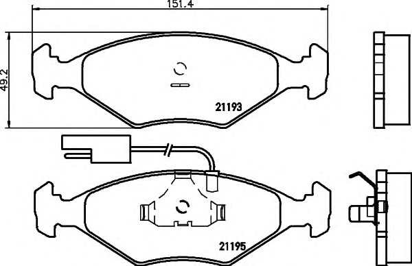 HELLA-PAGID Első fékbetét 8DB355007-431