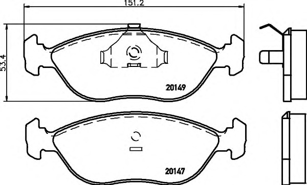 HELLA-PAGID Első fékbetét 8DB355007-781