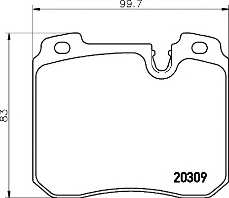 HELLA-PAGID Első fékbetét 8DB355008-071