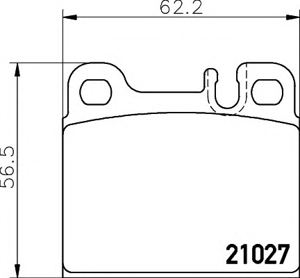 HELLA-PAGID Hátsó fékbetét 8DB355008-101