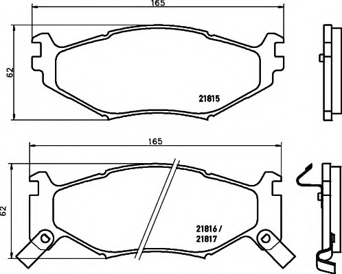 HELLA-PAGID Első fékbetét 8DB355008-211