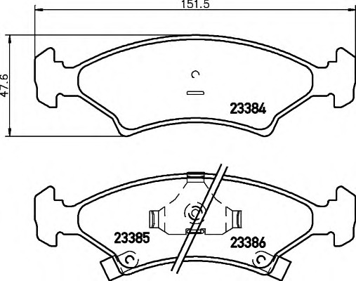 HELLA-PAGID Első fékbetét 8DB355008-241