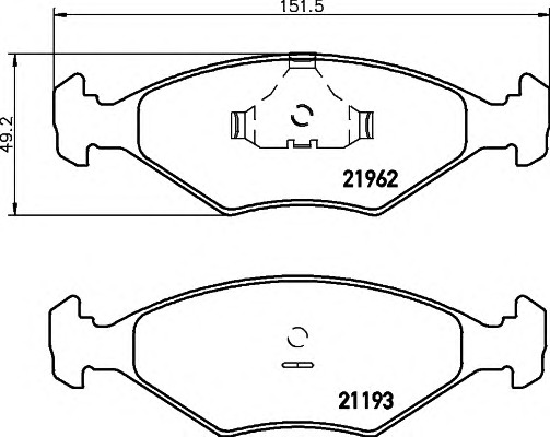 HELLA-PAGID Első fékbetét 8DB355008-371