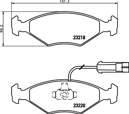 HELLA-PAGID Első fékbetét 8DB355008-391