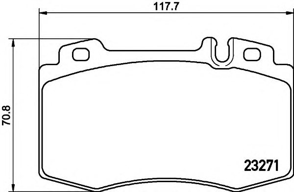 HELLA-PAGID Első fékbetét 8DB355015-851