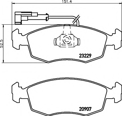 HELLA-PAGID Első fékbetét 8DB355009-151