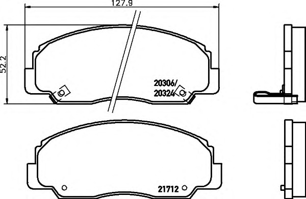 HELLA-PAGID Első fékbetét 8DB355009-791