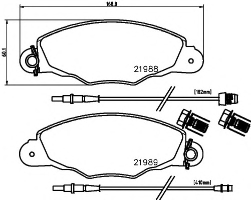 HELLA-PAGID Első fékbetét 8DB355009-811