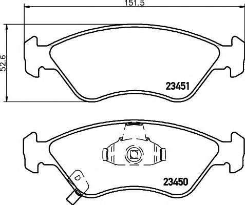 HELLA-PAGID Első fékbetét 8DB355009-931