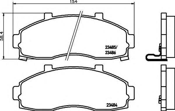 HELLA-PAGID Első fékbetét 8DB355009-951